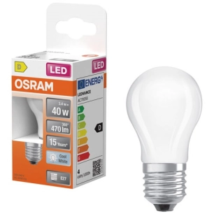 led sphã©rique verre dã©poli 4w e27 470lm 4000k froid boite - ledvance gp