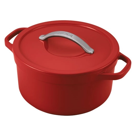 plume cocotte ronde rouge 24cm 4l5 - beka