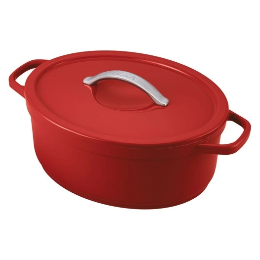 plume cocotte ovale rouge 31cm 6l - beka