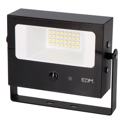 projecteur solaire, auto-basculant, 7 w, 700 lm, 6500 k, avec détecteur de mouvement, noir