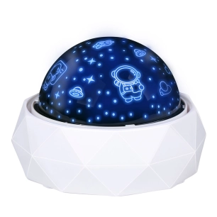 veilleuse décorative led projection d'espace 11,5 x 11,5 x 9 cm