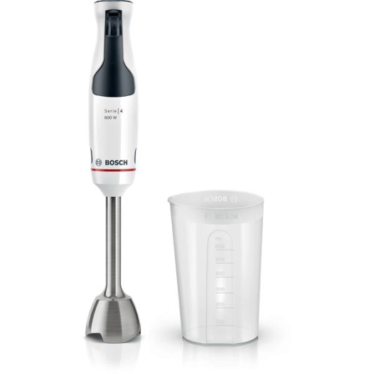 sã©rie 4 ergomaster 600w - engren. cã©ram. - quattroblade 4 lames - bol 600ml - kit sous vide option - blanc - bsh - bosch pem