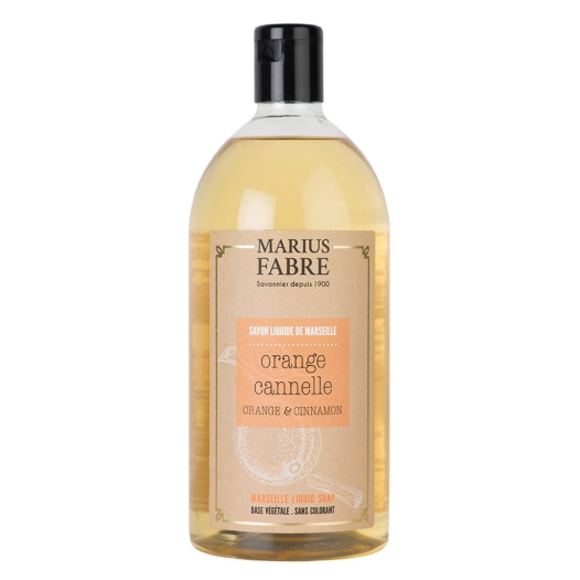 savon liquide de marseille orange cannelle 1l savon liquide de marseille orange cannelle 1l - marius fabre