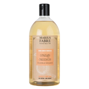 savon liquide de marseille orange cannelle 1l savon liquide de marseille orange cannelle 1l - marius fabre