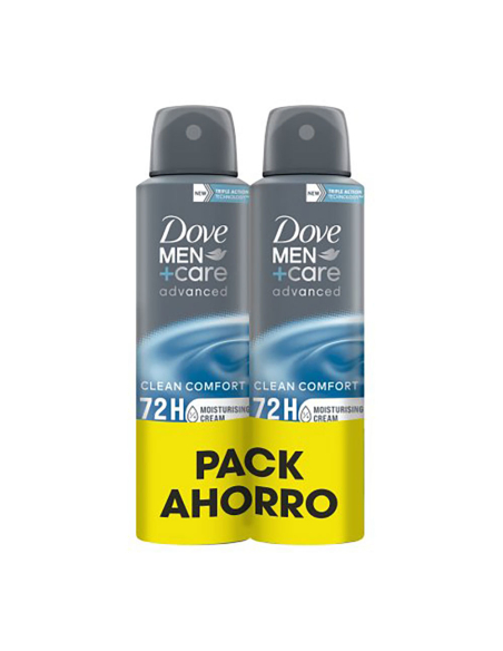 Déodorant DOVE Homme Clean Confort Duo Protection 48h et confort cutané - DOVE