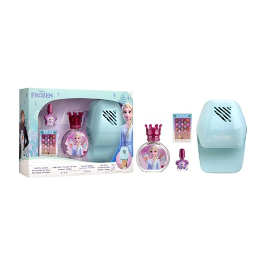 coffret frozen eau de cologne 50 ml vaporisateur + vernis, décoration et sèche-ongles
