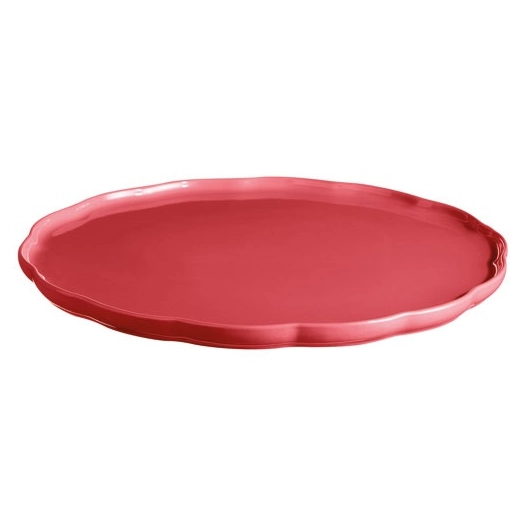 6 madeleine rose candy assiette de service 31cm - emile henry emile and co