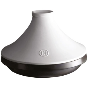 delight tajine induction blanc noir 32cm 4l 8/10p - emile henry emile and co