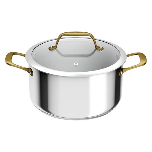 paul bocuse faitout inox 24cm +cv verre - gpe seb france tefal menage