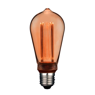 ampoule led edison décorative st64 e27 4 w 200 lm 1800 k lumière chaude ø64 x 142 mm