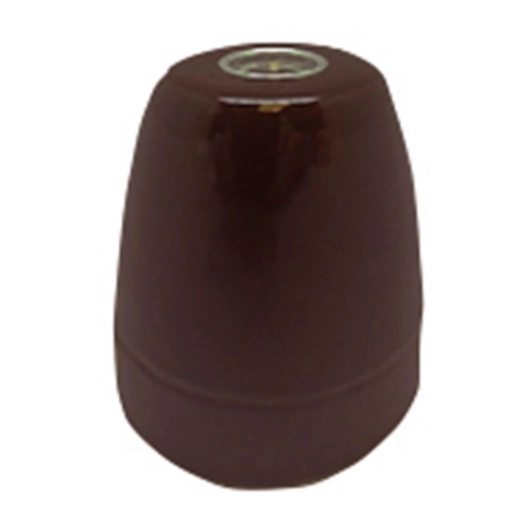 douille de lampe vintage en céramique e27 4a 100 w 250 v~ marron, ø47 x 59 mm