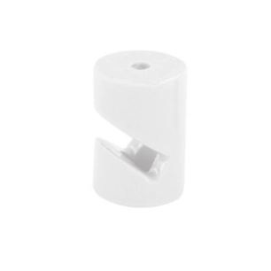 attaches de câble en plastique blanches cylindriques en forme de v, 5 unités