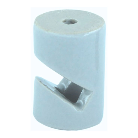 support de câbles en porcelaine cylindrique en v blanc, 5 u., ø20 x 30 mm