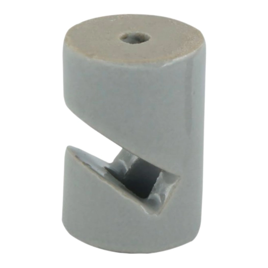 support de câbles en porcelaine cylindrique en v noir, 5 u., ø20 x 30 mm