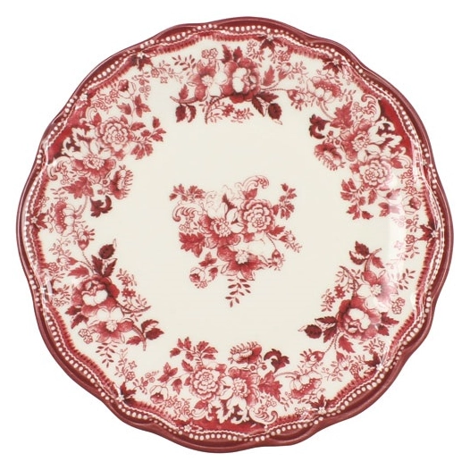 6 assiette à dessert faustine 20cm en porcelaine rose - selef nova styl