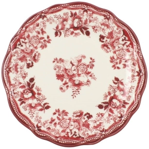 6 assiette à dessert faustine 20cm en porcelaine rose - selef nova styl