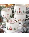 let it snow mug 40 cl en porcelaine motif en relief - pozzi milano spa