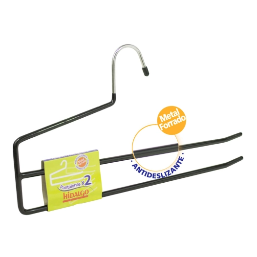 cintre antidérapant pour 2 pantalons, couleur bleue