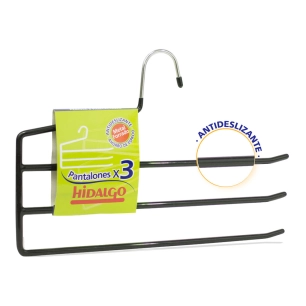 cintre antidérapant pour 3 pantalons, couleur bleue