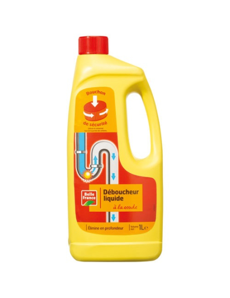 Déboucheur Liquide Soude BF 1L Action rapide et puissante contre les bouchons tenaces - DIAPAR DISTRIBUTION ALIMENTAIRE