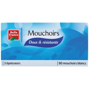 mouchoir blanc extra doux et resistant x 90 bf boite - diapar distribution alimentaire parisienne