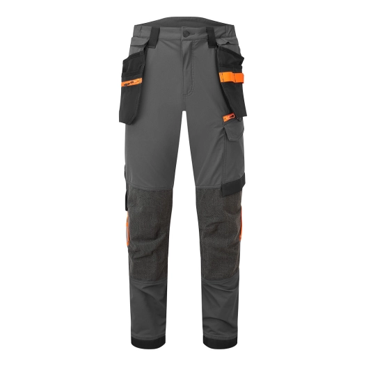 Pantalon de travail stretch holster ev4 - taille 40 - gris métal short - PORTWEST