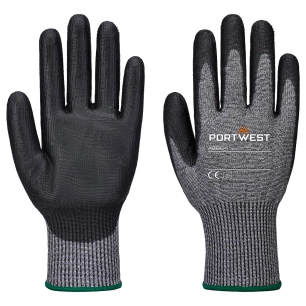 gant coupure f13 pu essential (12 paires) - taille xxl - gris/noir - portwest