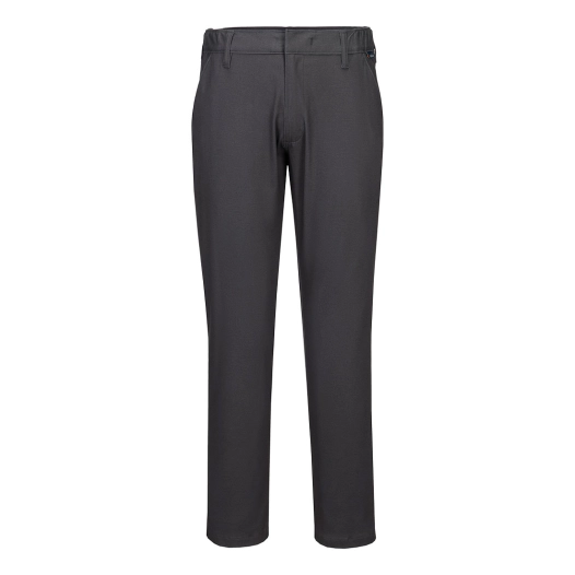 pantalon chino slim stretch extensible - taille 42 - gris métal - portwest