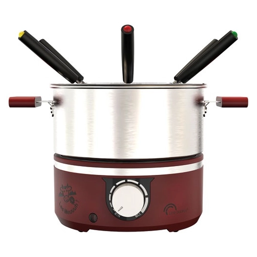 service fondue 650w 6p meuuuh piment inox - little balance