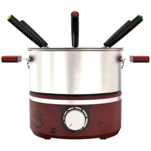 service fondue 650w 6p meuuuh piment inox - little balance