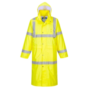 manteau de pluie hivis 122cm - taille xs - jaune - portwest