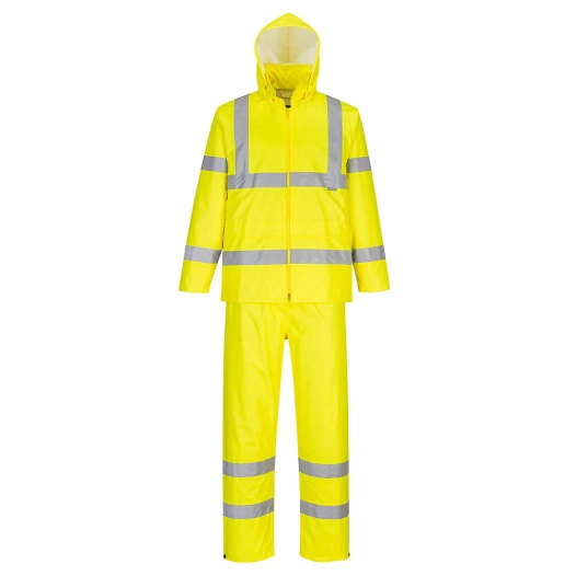 ensemble de pluie enroulable haute visibilité - taille xs - jaune - portwest
