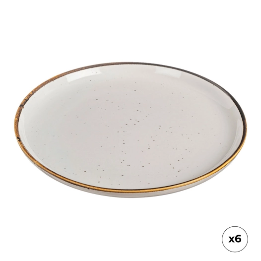 assiette à dessert en porcelaine akiko ø20 cm, 6 pièces