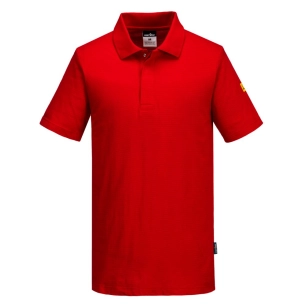 polo antistatique esd - taille xl - rouge foncé - portwest