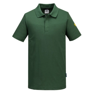 polo antistatique esd - taille m - vert forêt - portwest