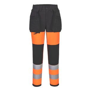 pantalon de travail stretch hv classe 1 eco wx2 - taille 30 - orange/noir - portwest