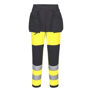 pantalon de travail stretch hv classe 1 eco wx2 - taille 24 - jaune/noir - portwest