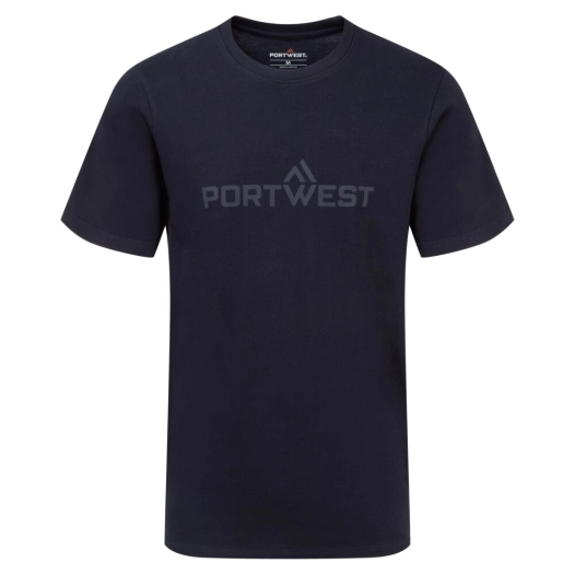t-shirt en coton portwest manches courtes - taille xxxl - marine - portwest