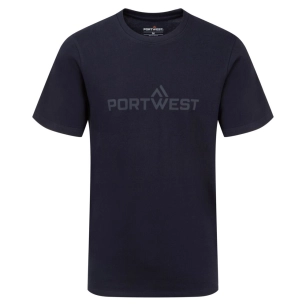 t-shirt en coton portwest manches courtes - taille xxxl - marine - portwest