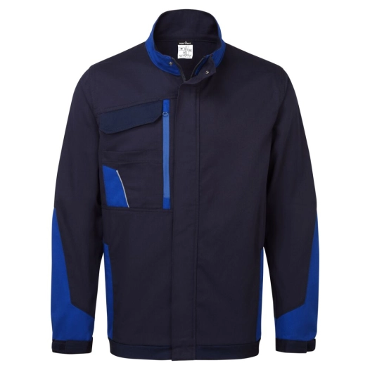 wx1 veste de travail en coton bicolore - taille 4xl - marine/royal - portwest