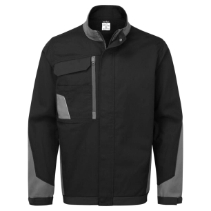 veste de travail coton léger wx1 - taille xxl - noir/gris - portwest