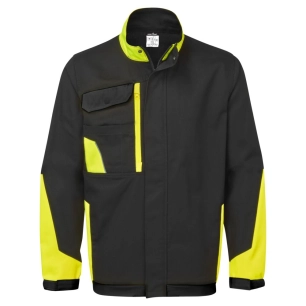 veste de travail coton léger wx1 - taille s - noir/jaune - portwest