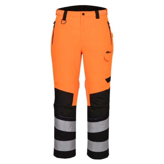 pantalon d'expédition hv ev4 - taille l - orange/noir - portwest