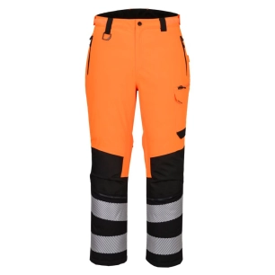 pantalon d'expédition hv ev4 - taille l - orange/noir - portwest
