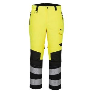 pantalon d'expédition hv ev4 - taille xxl - jaune/noir - portwest