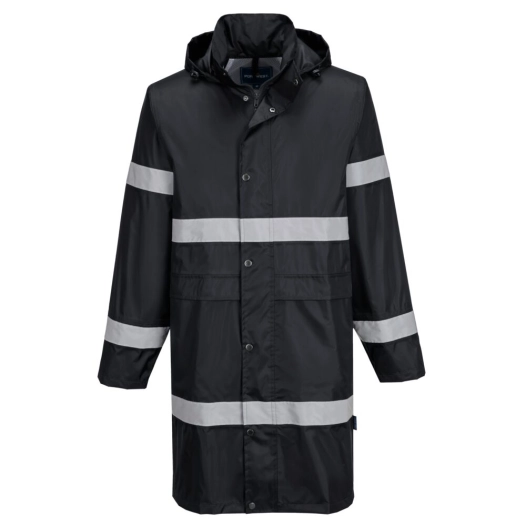 veste de pluie iona 100cm - taille xl - noir - portwest