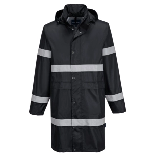 veste de pluie iona 100cm - taille xxl - noir - portwest