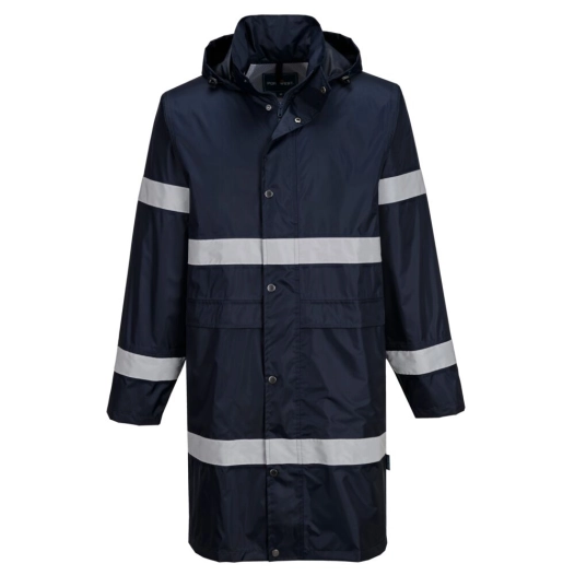 veste de pluie iona 100cm - taille xl - marine - portwest