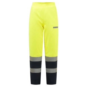 pantalon d'hiver bizflame pluie + hv multirisques fr - taille xxxl - jaune/marine - portwest