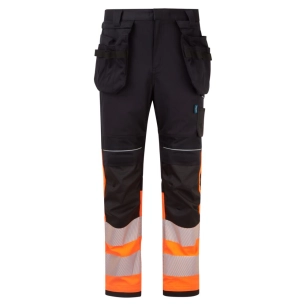 pantalon holster pw3 modaflame hv classe 1 - taille 42 - orange/noir - portwest